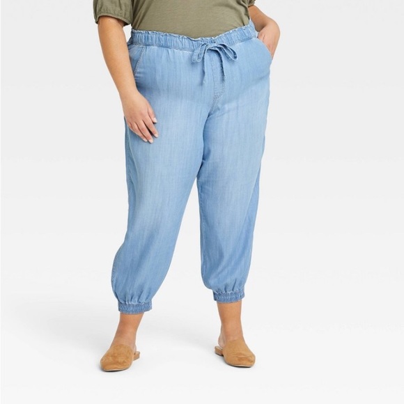 Women's Plus Size Mid-Rise Jogger Pants -
Knox Roser Light Blue 1X - Picture 2 of 3